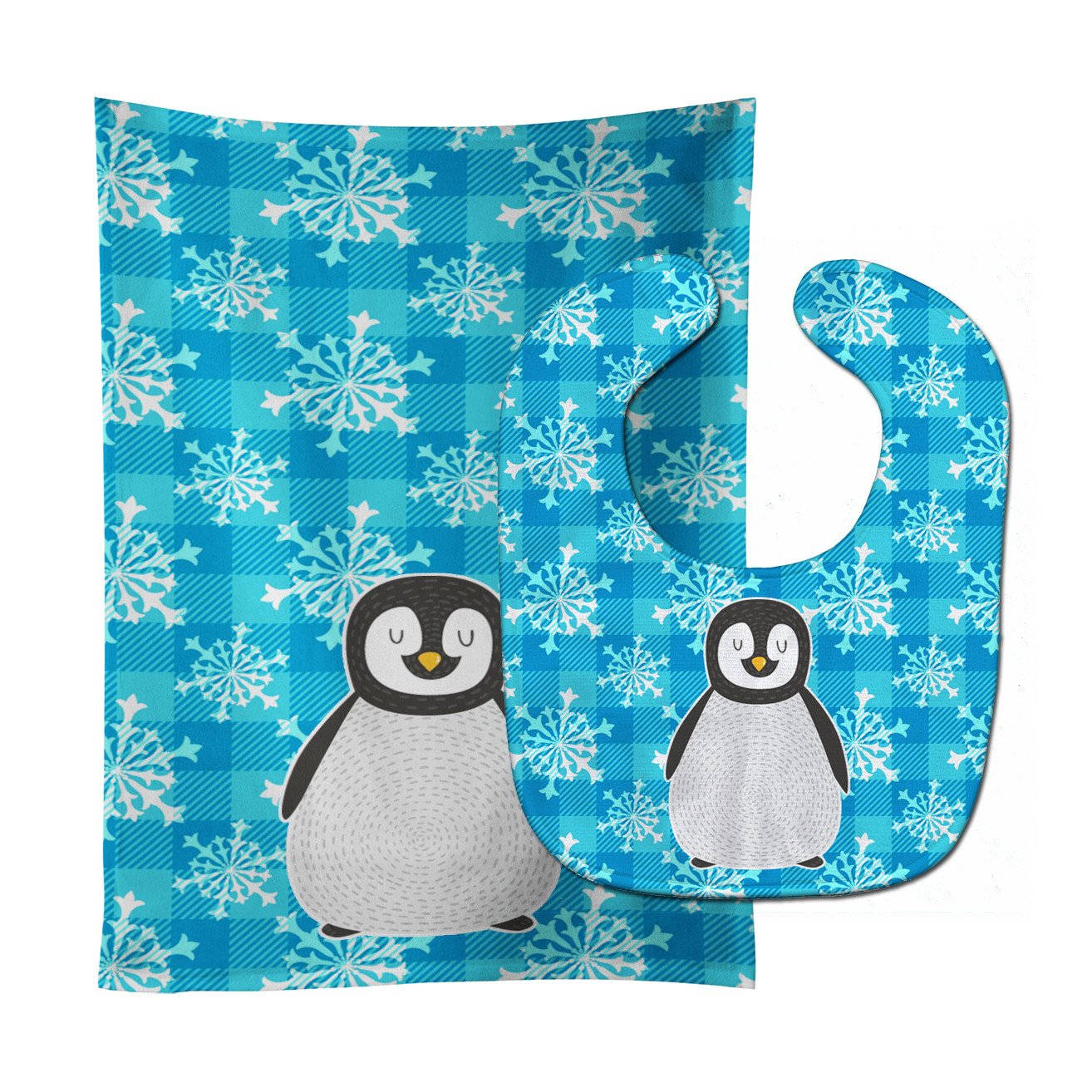Penguin Baby Bib & Burp Cloth BB6771STBU