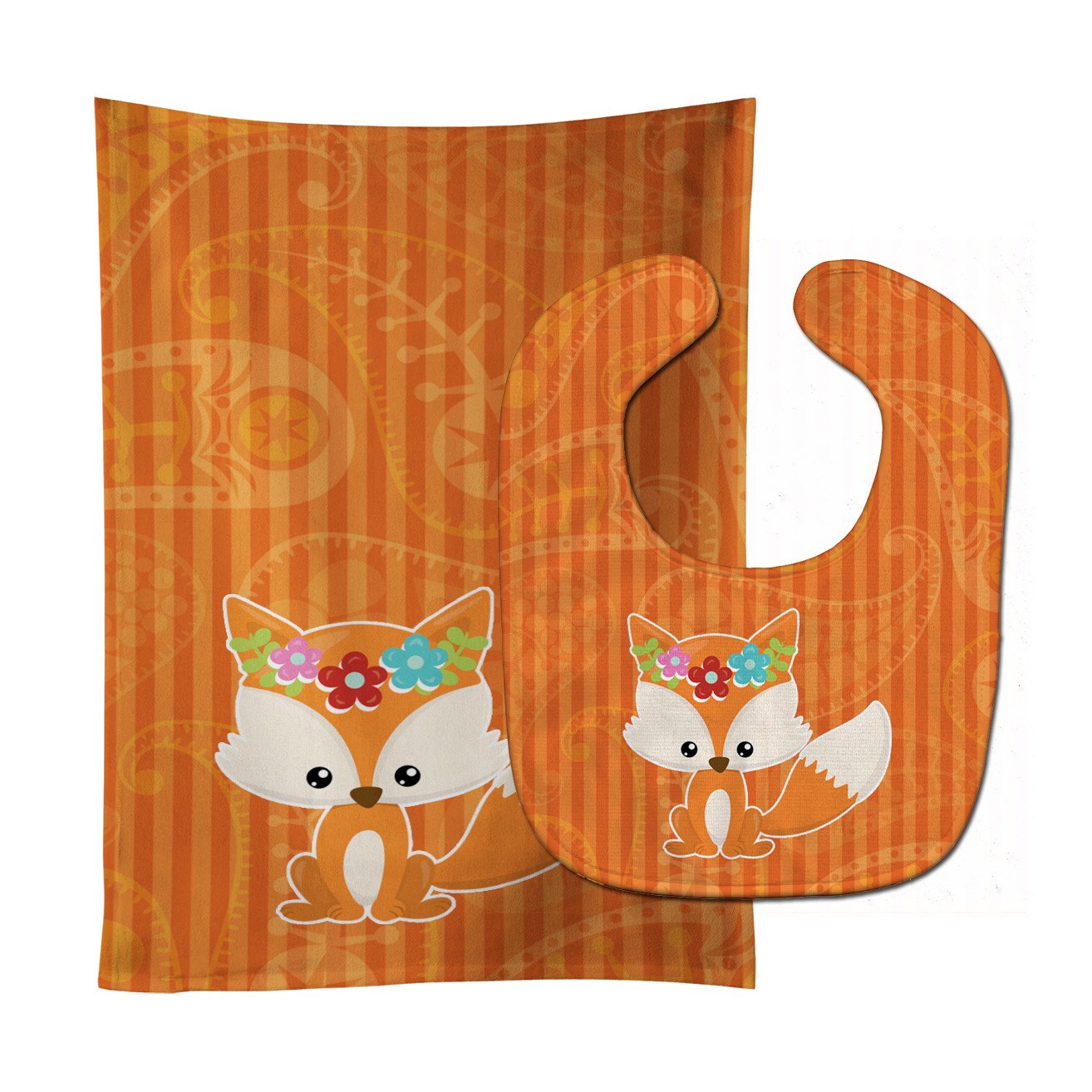 Fox Baby Bib & Burp Cloth BB6794STBU