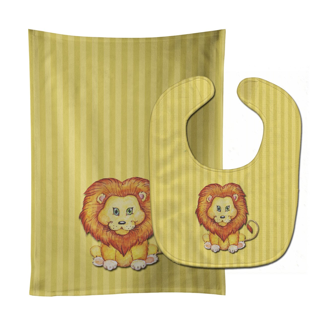 Lion Baby Bib & Burp Cloth BB7146STBU