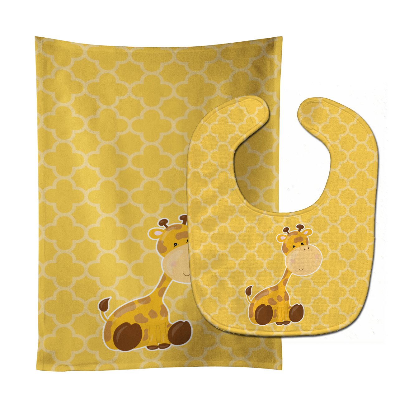 Giraffe Baby Bib & Burp Cloth BB8609STBU
