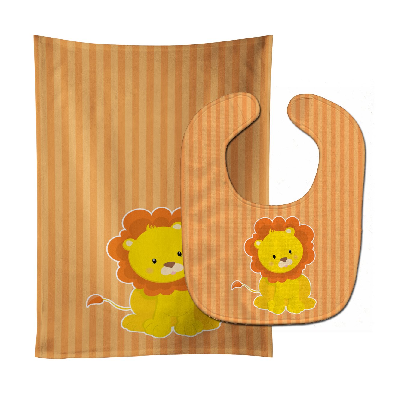 Lion Baby Bib & Burp Cloth BB8697STBU