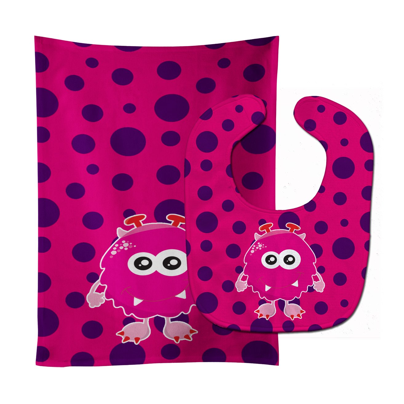 Monster Baby Bib & Burp Cloth BB9122STBU