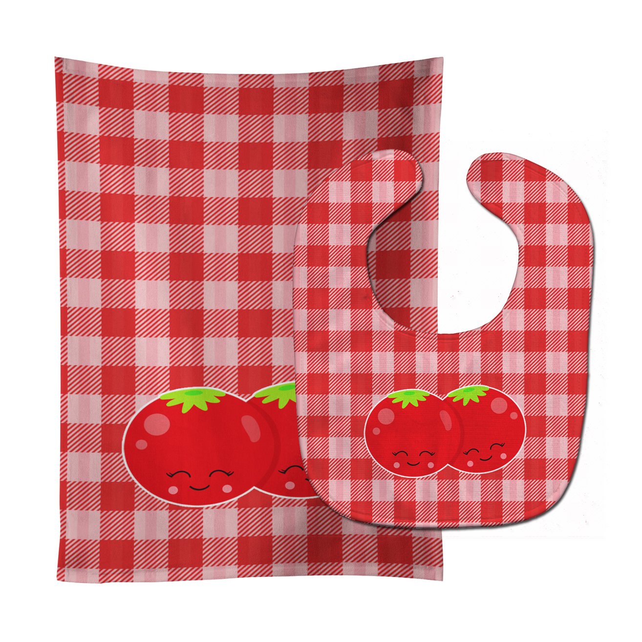 Tomatoes Baby Bib & Burp Cloth BB9139STBU