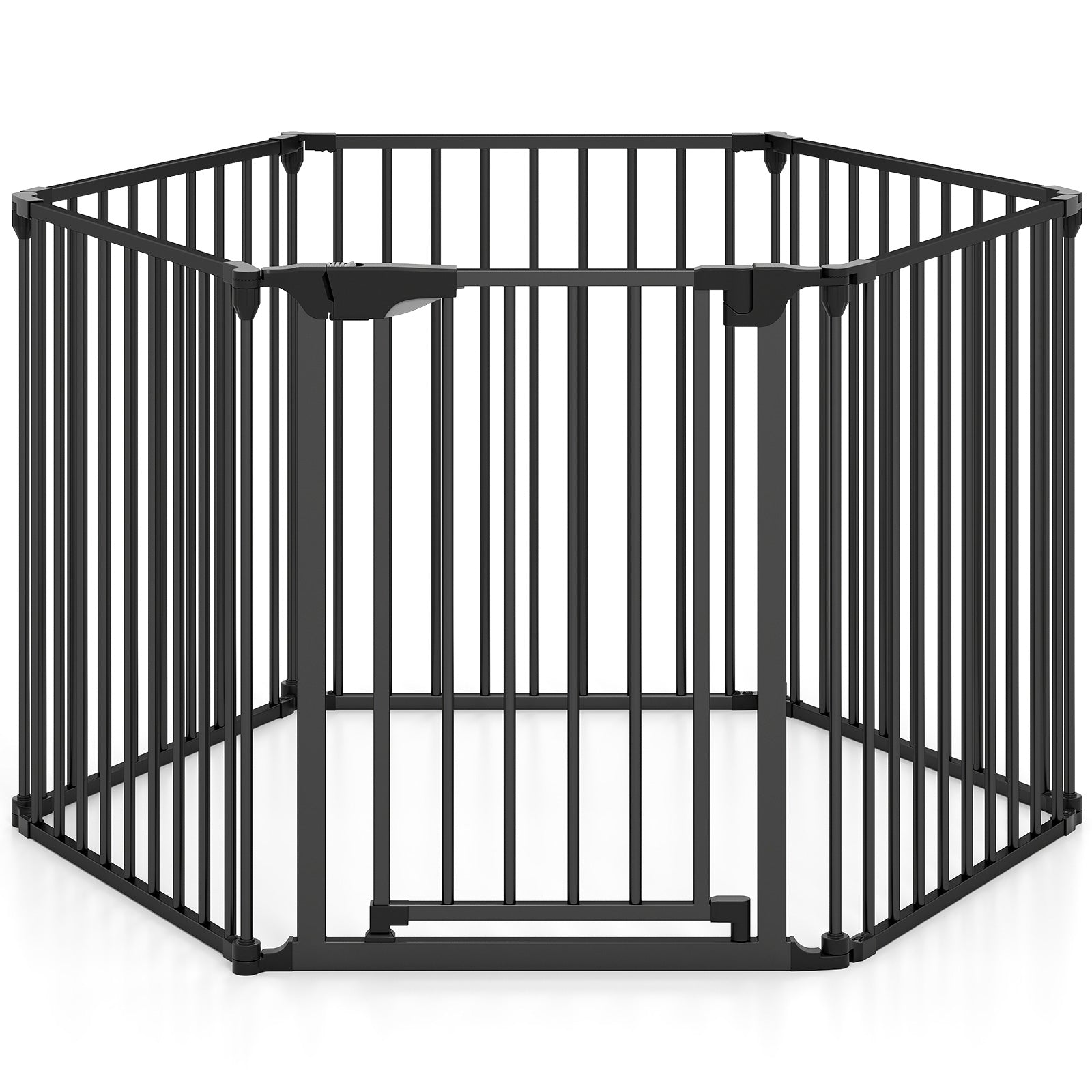 Extra Wide Baby Gate Fits 34.5-154" Openings 6-Panel Adjustable Safety Fence