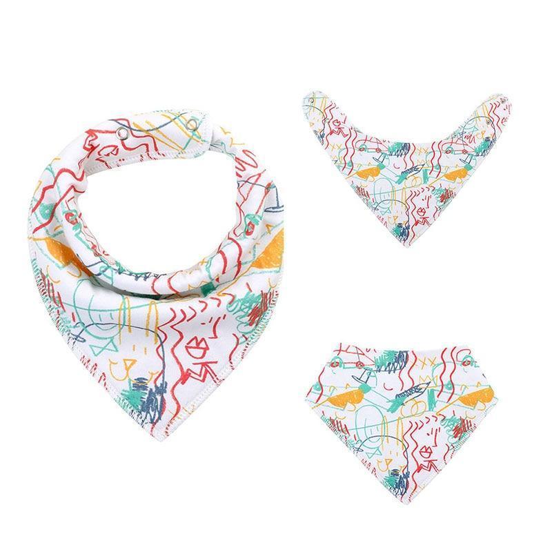 8PCS/SET Pack Baby Bandana Organic Absorbent Soft Cotton Drool Bibs for Teething And Feeding Bib For Baby and Kids Feeding