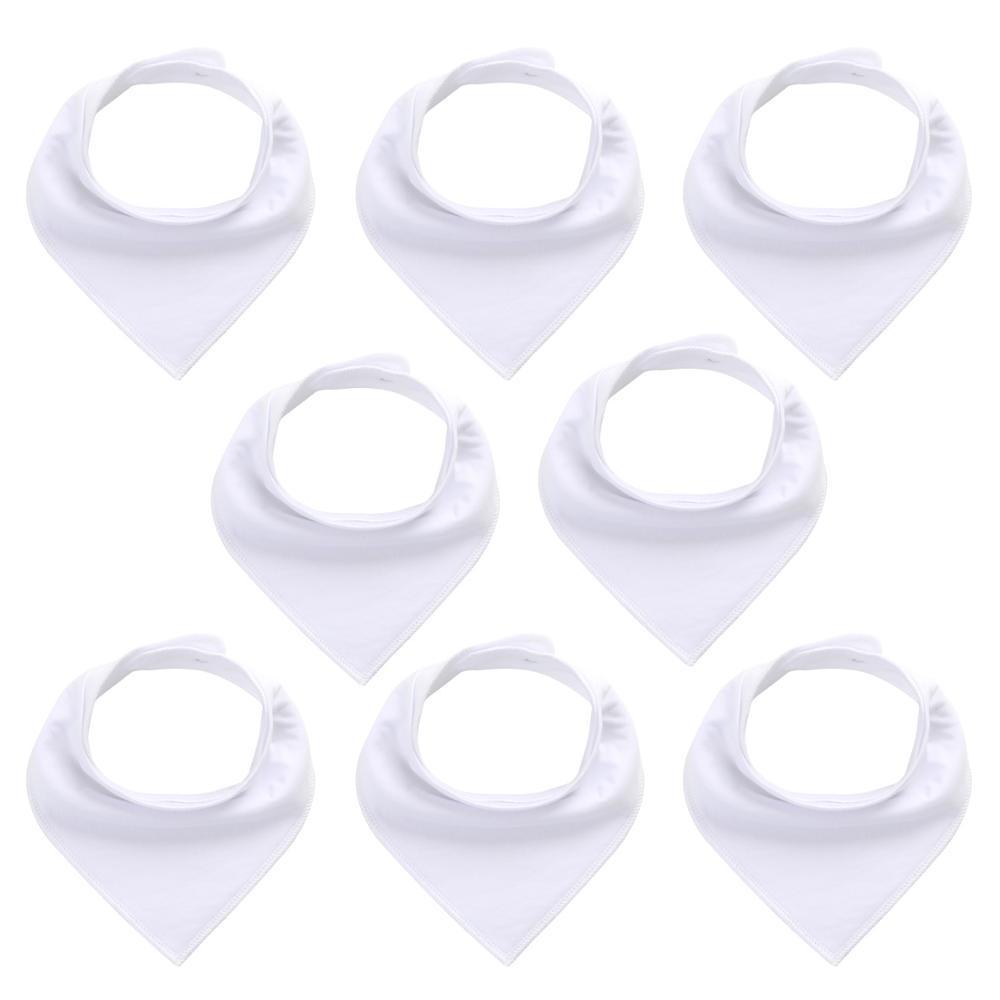 8PCS/SET Pack Baby Bandana Organic Absorbent Soft Cotton Drool Bibs for Teething And Feeding Bib For Baby and Kids Feeding