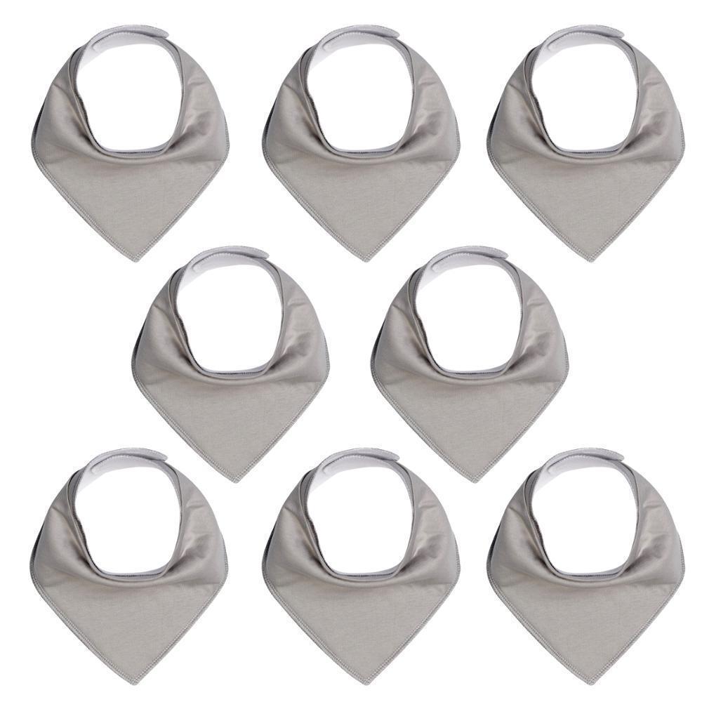 8PCS/SET Pack Baby Bandana Organic Absorbent Soft Cotton Drool Bibs for Teething And Feeding Bib For Baby and Kids Feeding