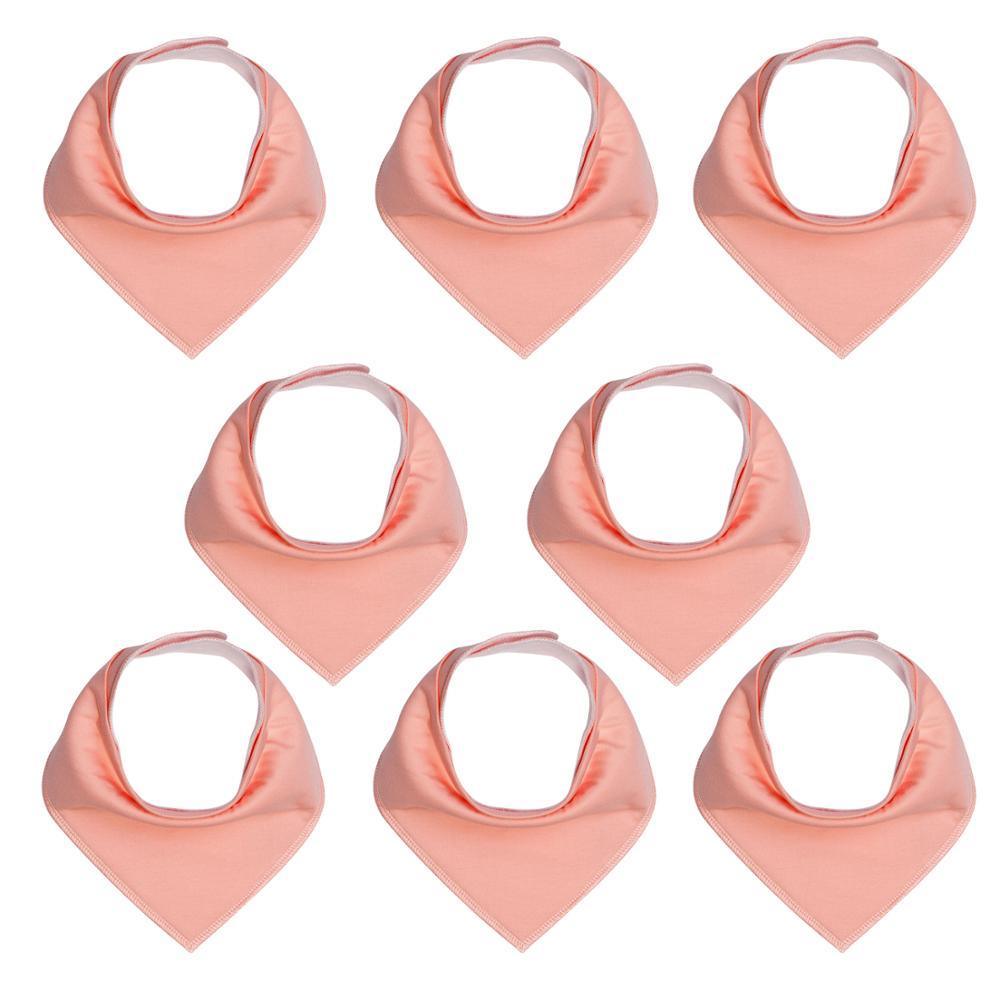 8PCS/SET Pack Baby Bandana Organic Absorbent Soft Cotton Drool Bibs for Teething And Feeding Bib For Baby and Kids Feeding