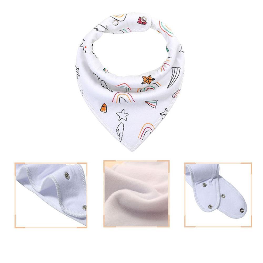 8PCS/SET Pack Baby Bandana Organic Absorbent Soft Cotton Drool Bibs for Teething And Feeding Bib For Baby and Kids Feeding
