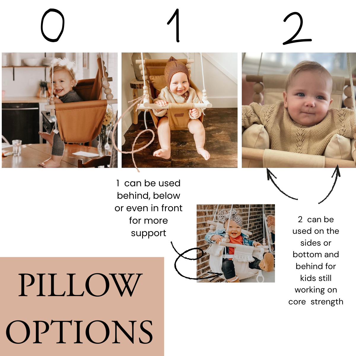Indoor High Back Baby & Toddler Swing-Nutmeg