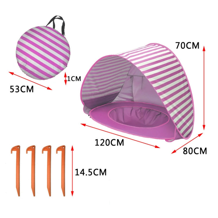 Baby Beach Tent With Pool Portable Foldable Sunshelter, Color: Shark Gray