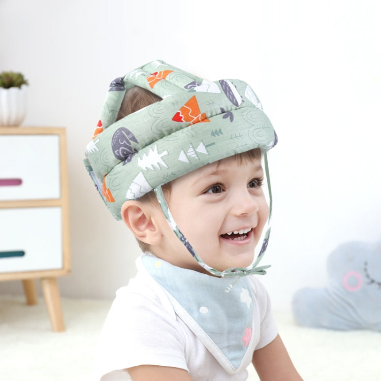 Baby Breathable Anti-fall Head Protective Cap Baby Protective Cap Toddler Bumper Cap, Spec: Pink Forest Antlers