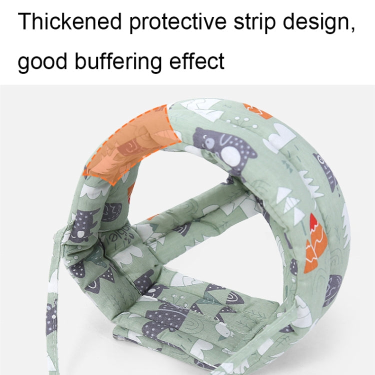 Baby Breathable Anti-fall Head Protective Cap Baby Protective Cap Toddler Bumper Cap, Spec: Pink Forest Antlers