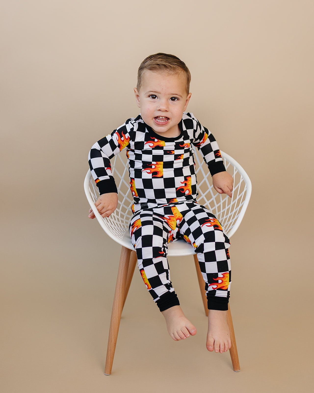 Bamboo Two Piece Set | Checker Blaze
