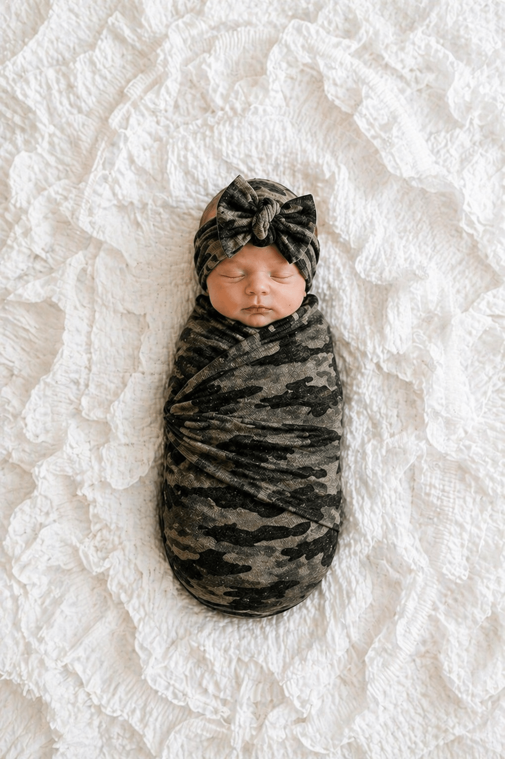 Camo Bamboo Baby Swaddle Blanket – Soft Stretch Newborn Swaddle