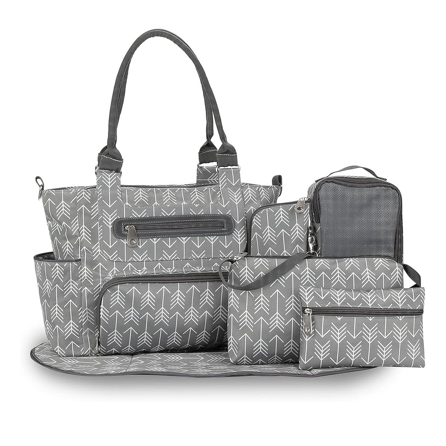 8Pcs Baby Nappy Diaper Bags Set