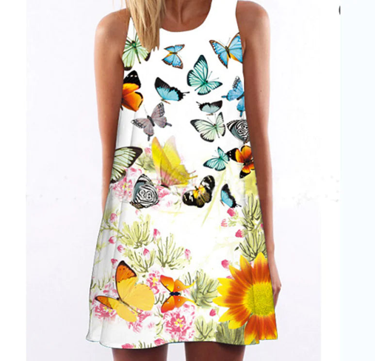 Digital Print Sleeveless Dress for Women and Maternity - # PRGTA11510013