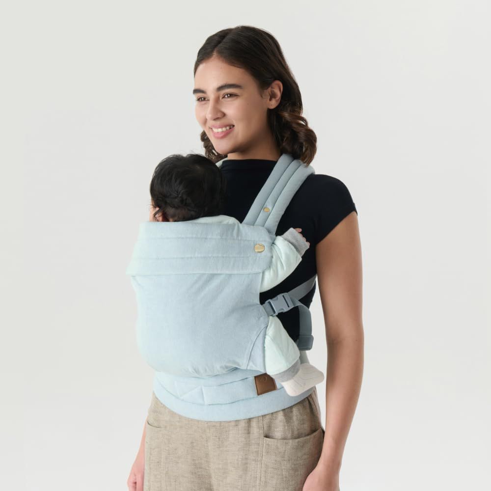 Ergonomic Baby Carrier Newborn to Toddler, Lightweight & Breathable Cotton Infant Carrier for Hands Free Comfort