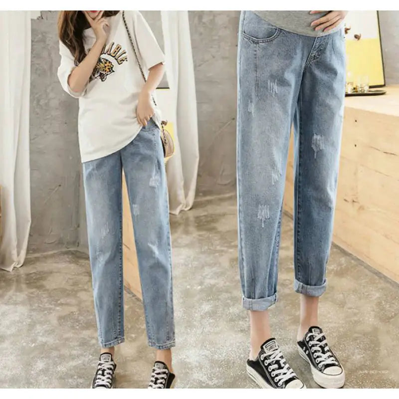 Trendy Maternity Fleece Pants for Moms - # WOAA21410010 - PRG